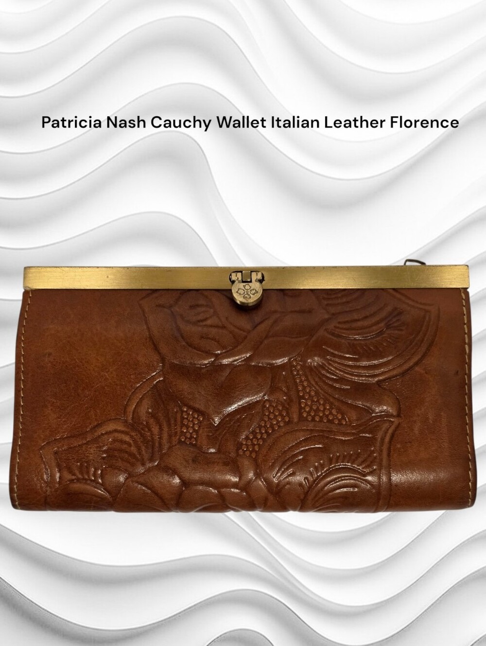 Patricia Nash Florence Cauchy TOOLED Leather Wallet